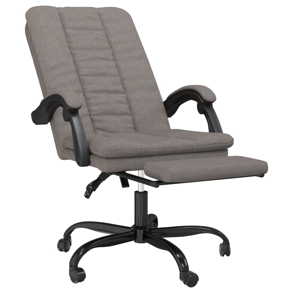 Polohovací Kancelářská Židle Taupe Textil