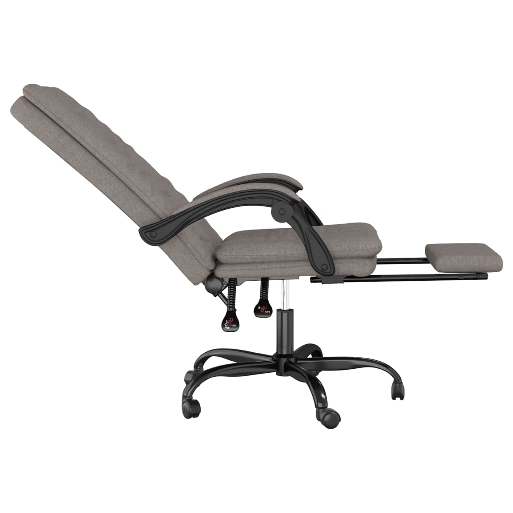 Polohovací Kancelářská Židle Taupe Textil