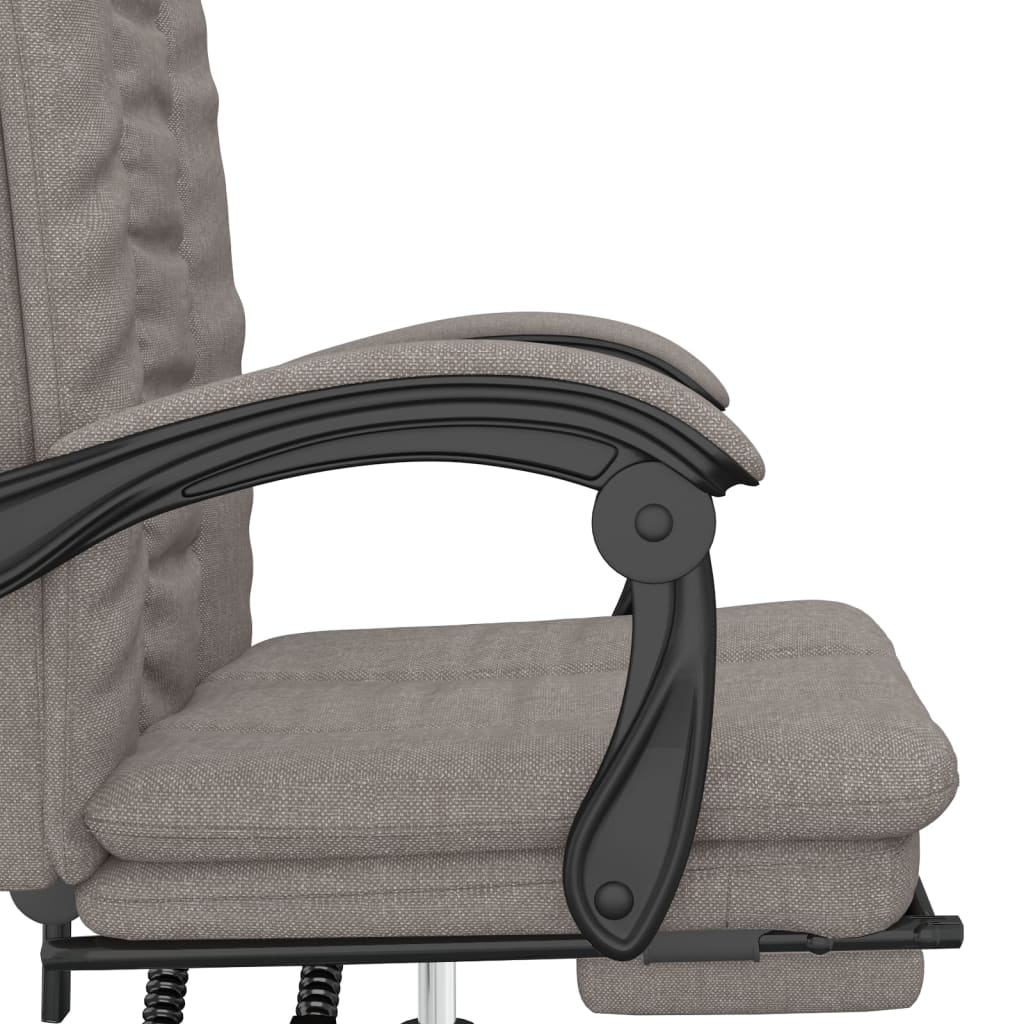 Polohovací Kancelářská Židle Taupe Textil