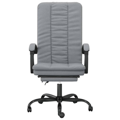 Polohovací Kancelářská Židle Světle Šedá Textil