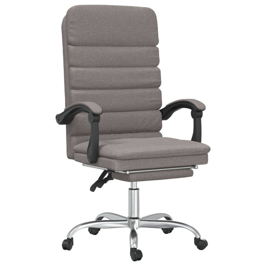 Masážní Polohovací Kancelářské Křeslo Taupe Textil