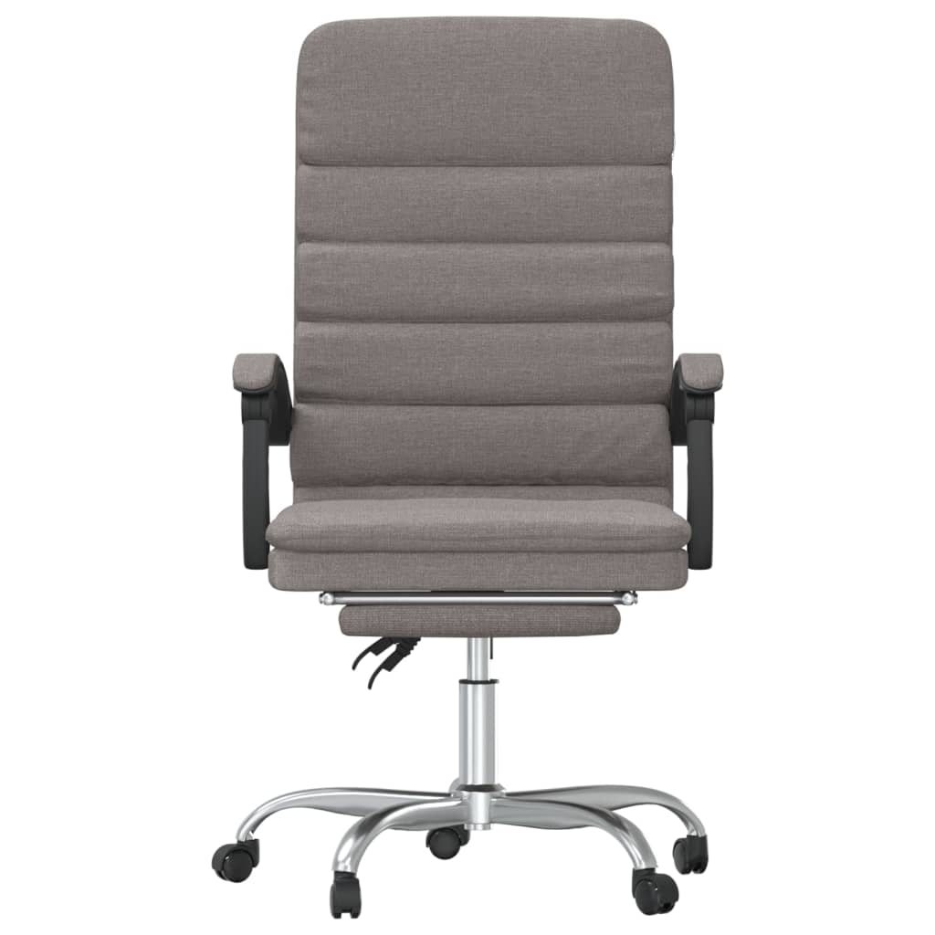 Masážní Polohovací Kancelářské Křeslo Taupe Textil