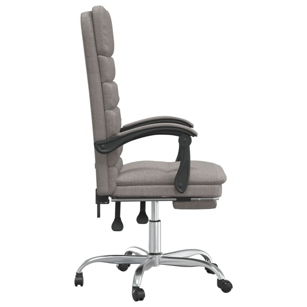 Masážní Polohovací Kancelářské Křeslo Taupe Textil