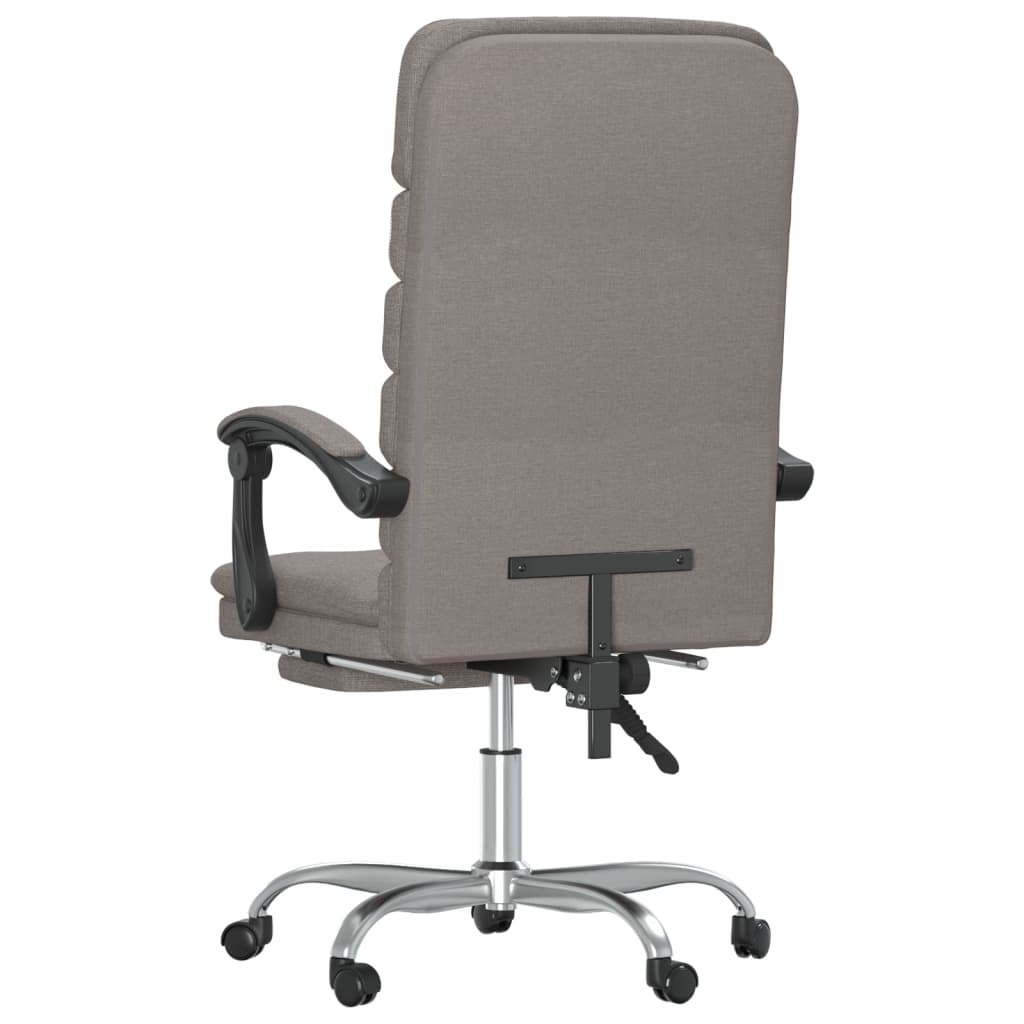 Masážní Polohovací Kancelářské Křeslo Taupe Textil