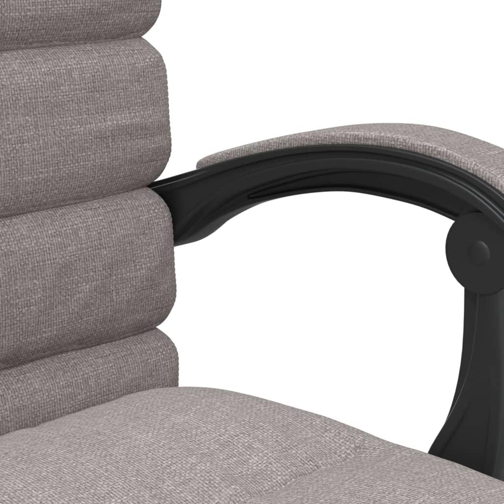 Masážní Polohovací Kancelářské Křeslo Taupe Textil