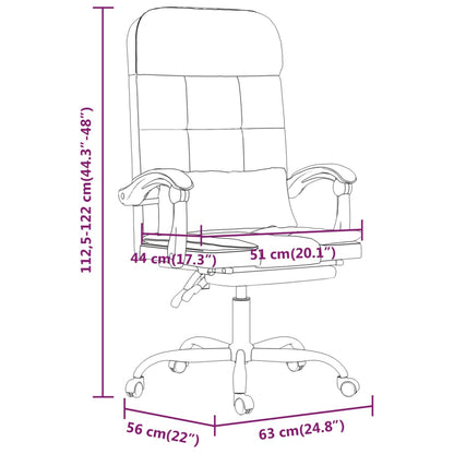 Masážní Kancelářské Křeslo S Polohovacím Mechanismem, Černé, Umělá Kůže