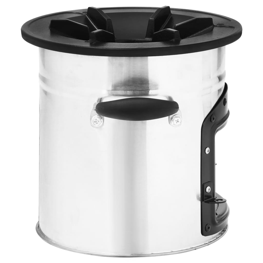 Kempingový Vařič Na Dřevo Stříbrný 45,5X33X25,5 Cm Ocel