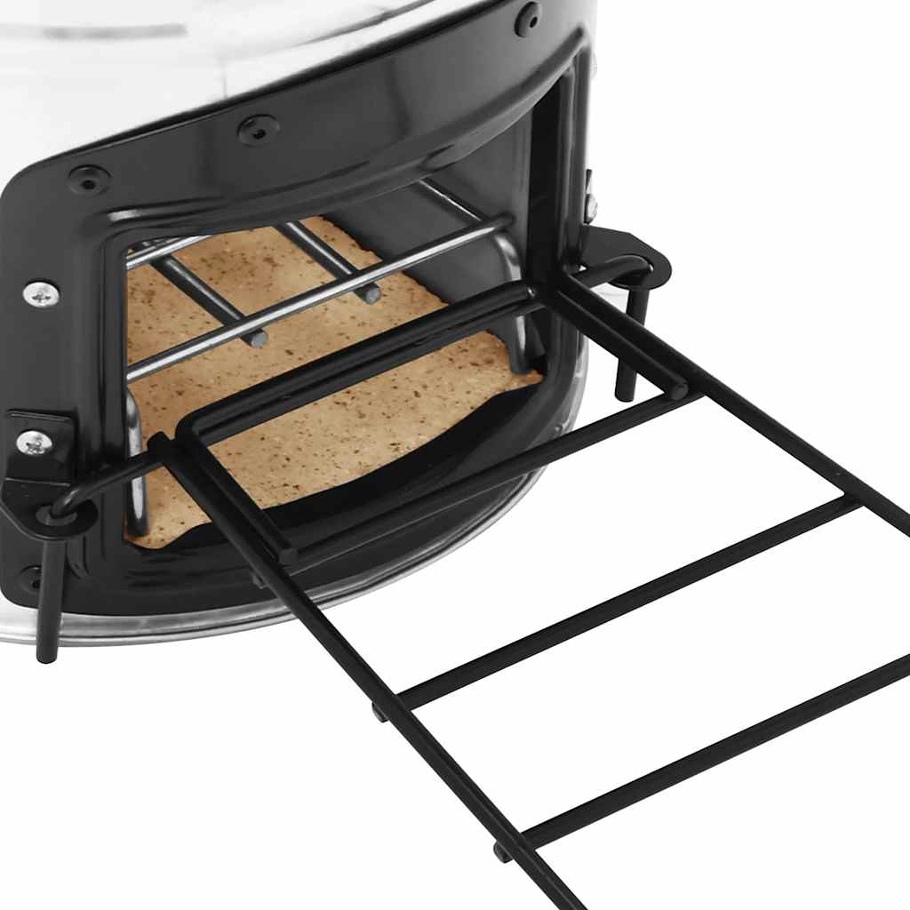 Kempingový Vařič Na Dřevo Stříbrný 45,5X33X25,5 Cm Ocel