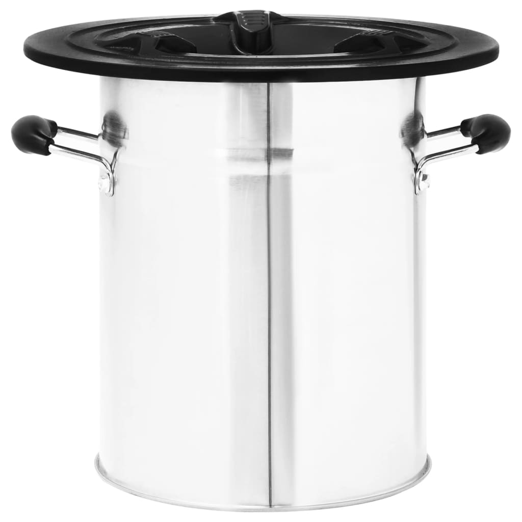 Kempingový Vařič Na Dřevo Stříbrný 51,5 X 35 X 30,5 Cm Ocel