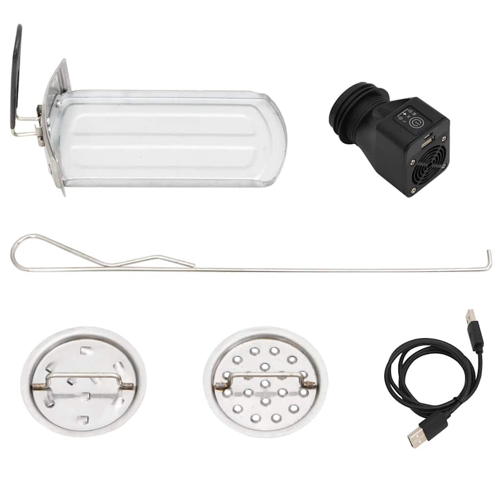 Vařič Na Dřevo S Usb Ventilátorem Stříbrný 35,5X26X28 Cm Ocel