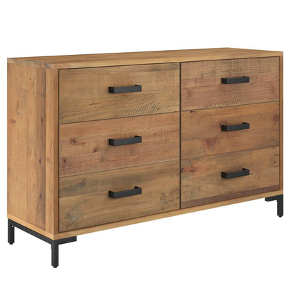 Příborník Hnědý 110 X 35 X 70 Cm Masivní Borové Dřevo