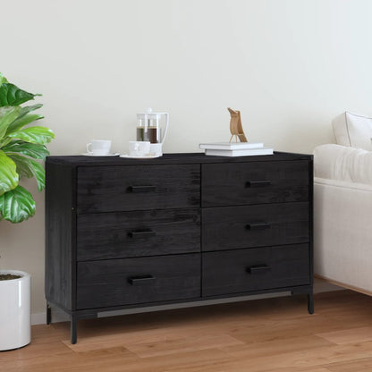 Příborník Hnědý 110 X 35 X 70 Cm Masivní Borové Dřevo