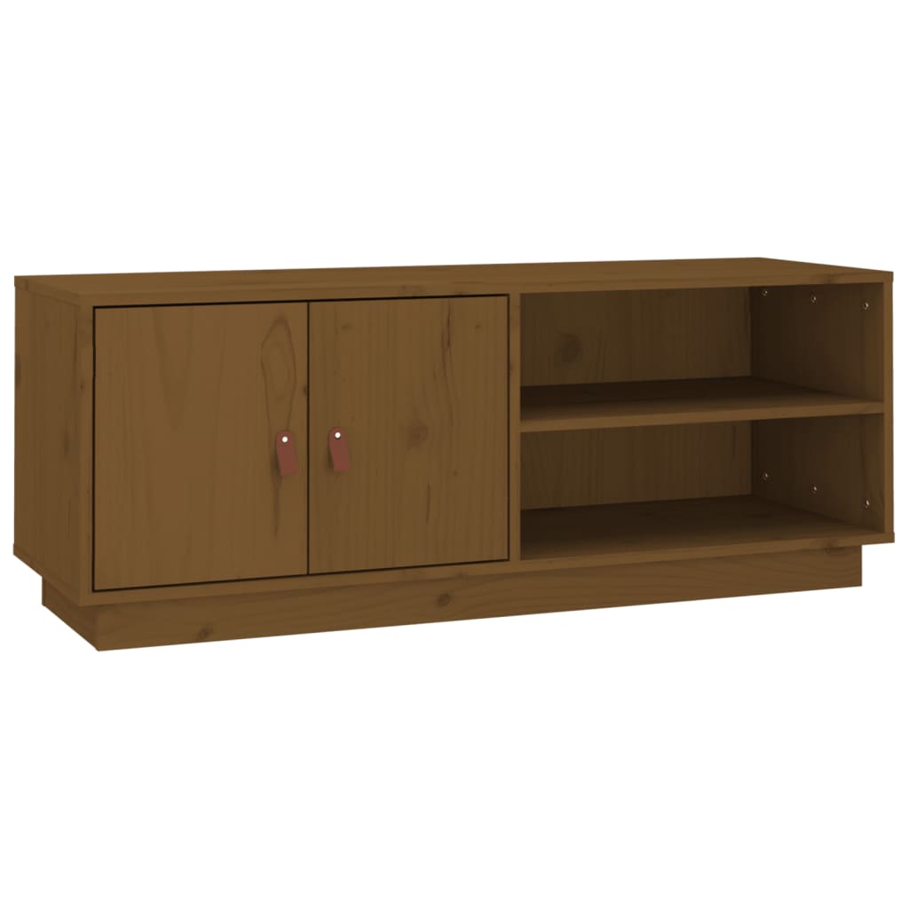 Tv Skříňka Medově Hnědá 105 X 34 X 40 Cm Masivní Borové Dřevo