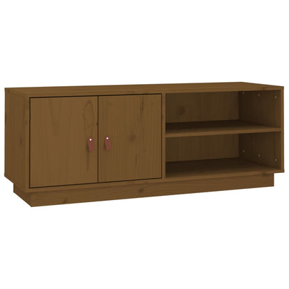 Tv Skříňka Medově Hnědá 105 X 34 X 40 Cm Masivní Borové Dřevo