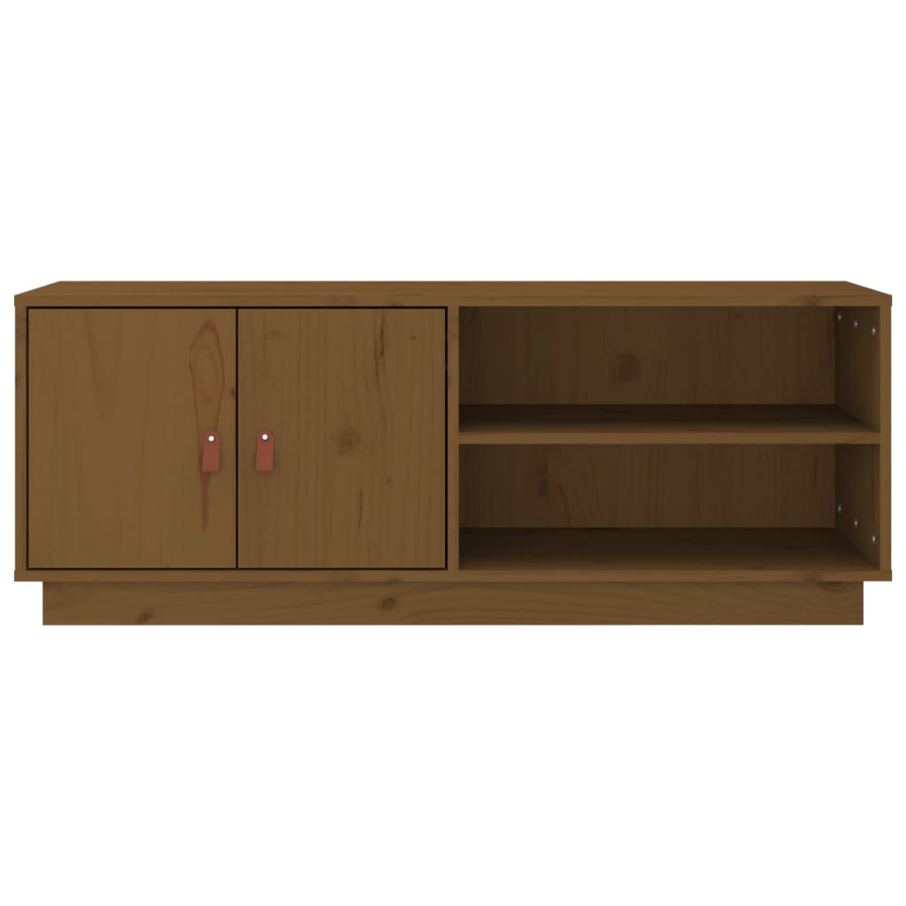 Tv Skříňka Medově Hnědá 105 X 34 X 40 Cm Masivní Borové Dřevo