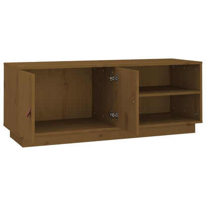 Tv Skříňka Medově Hnědá 105 X 34 X 40 Cm Masivní Borové Dřevo