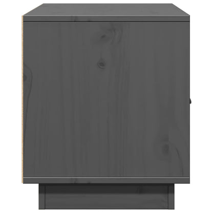 Tv Skříňka Šedá 80 X 34 X 40 Cm Masivní Borové Dřevo