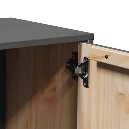 Tv Skříňka Šedá 80 X 34 X 40 Cm Masivní Borové Dřevo