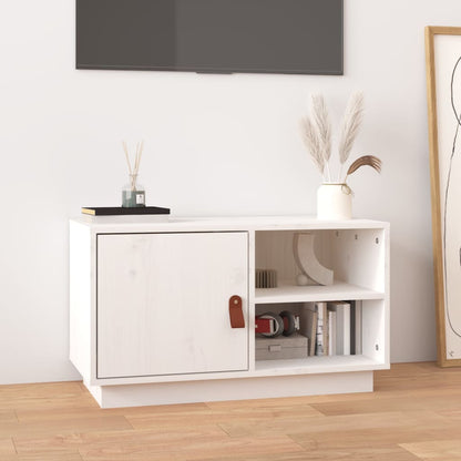 Tv Skříňka Černá 70 X 34 X 40 Cm Masivní Borové Dřevo
