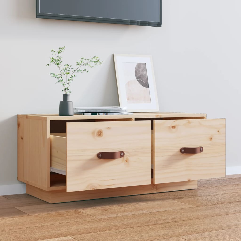 Tv Skříňka 80 X 34 X 35 Cm Masivní Borové Dřevo