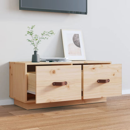 Tv Skříňka 80 X 34 X 35 Cm Masivní Borové Dřevo