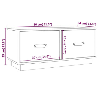 Tv Skříňka 80 X 34 X 35 Cm Masivní Borové Dřevo