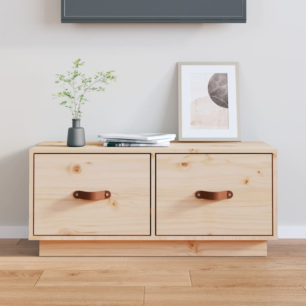 Tv Skříňka 80 X 34 X 35 Cm Masivní Borové Dřevo