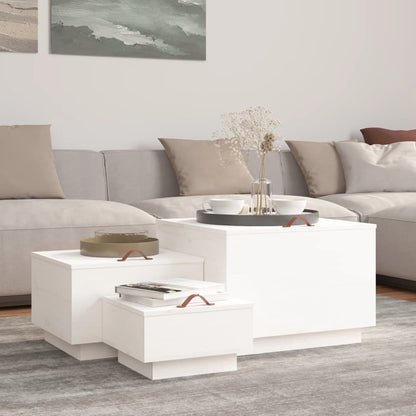 Úložné Boxy S Víkem 3 Ks Šedé Masivní Borové Dřevo