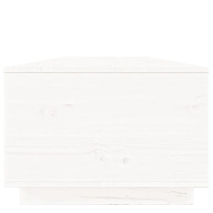 Konferenční Stolek Bílý 100X50X35 Cm Masivní Borové Dřevo