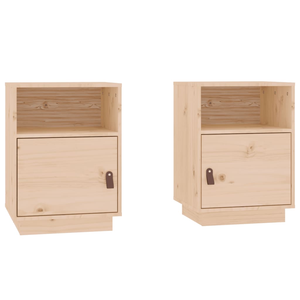 Noční Stolky 2 Ks 40 X 34 X 55 Cm Masivní Borové Dřevo