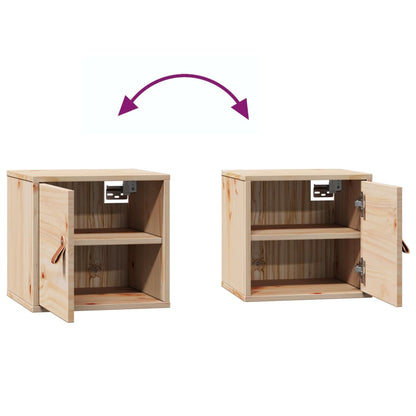 Nástěnné Skříňky 2 Ks 31,5X30X30 Cm Masivní Borové Dřevo
