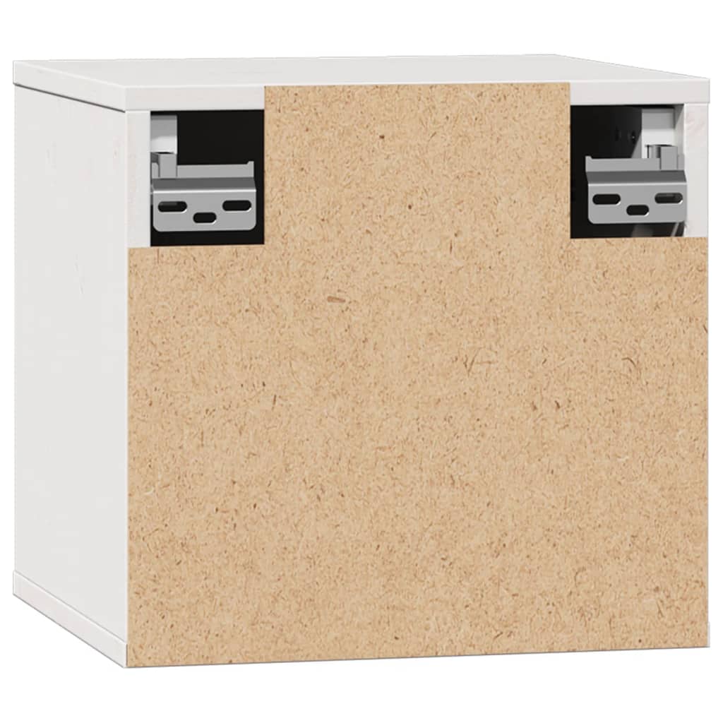Nástěnné Skříňky 2 Ks Bílé 31,5X30X30 Cm Masivní Borové Dřevo