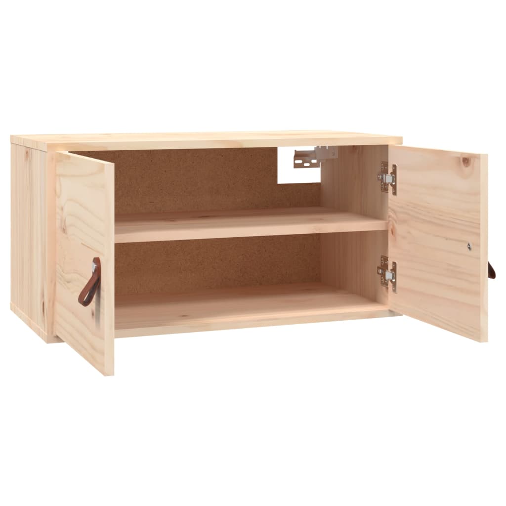 Nástěnné Skříňky 2 Ks 60 X 30 X 30 Cm Masivní Borovice