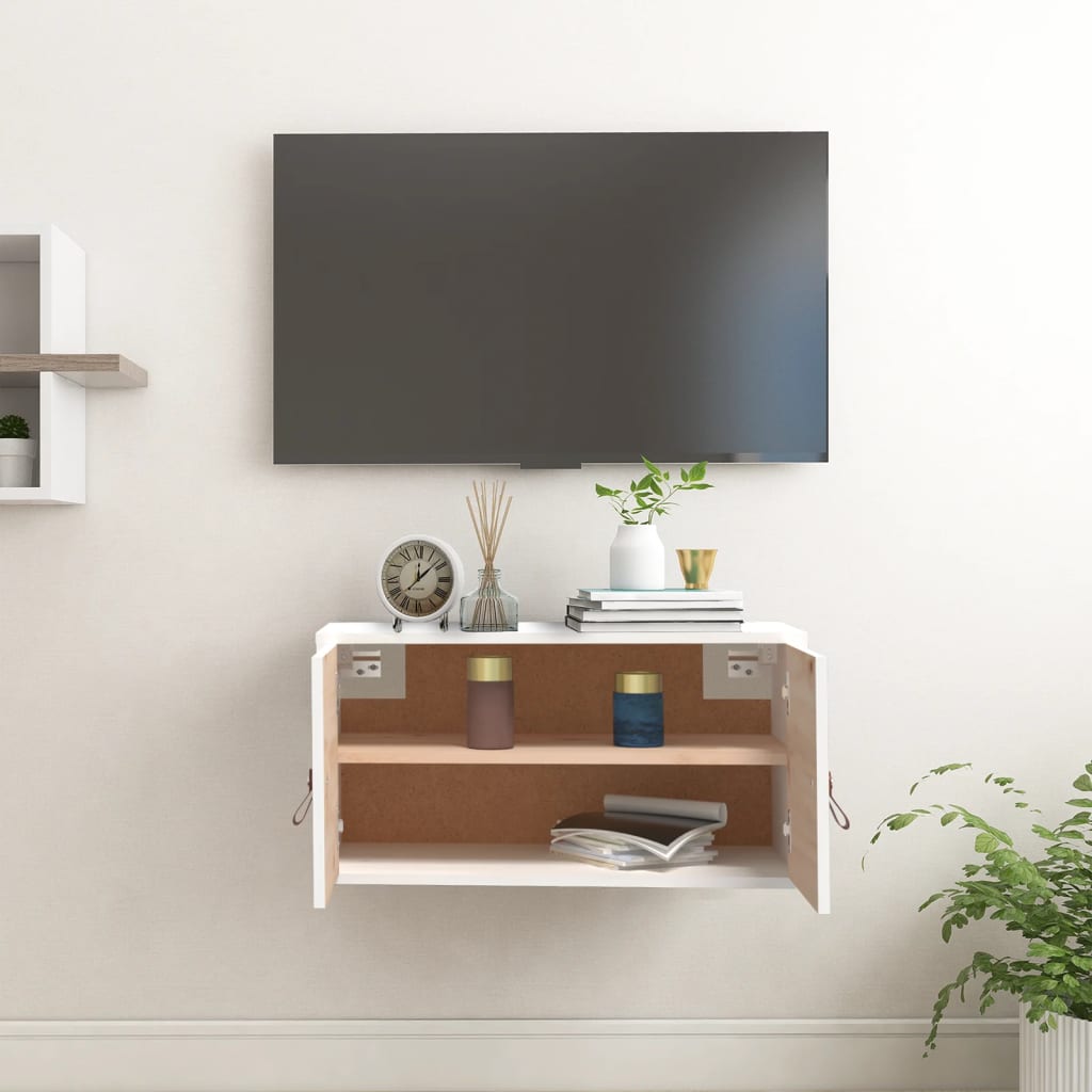 Nástěnná Skříňka 60 X 30 X 30 Cm Masivní Borové Dřevo