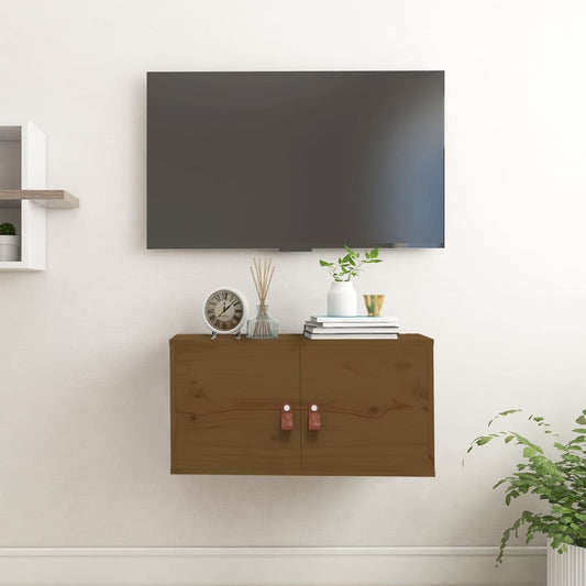 Nástěnná Skříňka Medově Hnědá 60X30X30 Cm Masivní Borové Dřevo