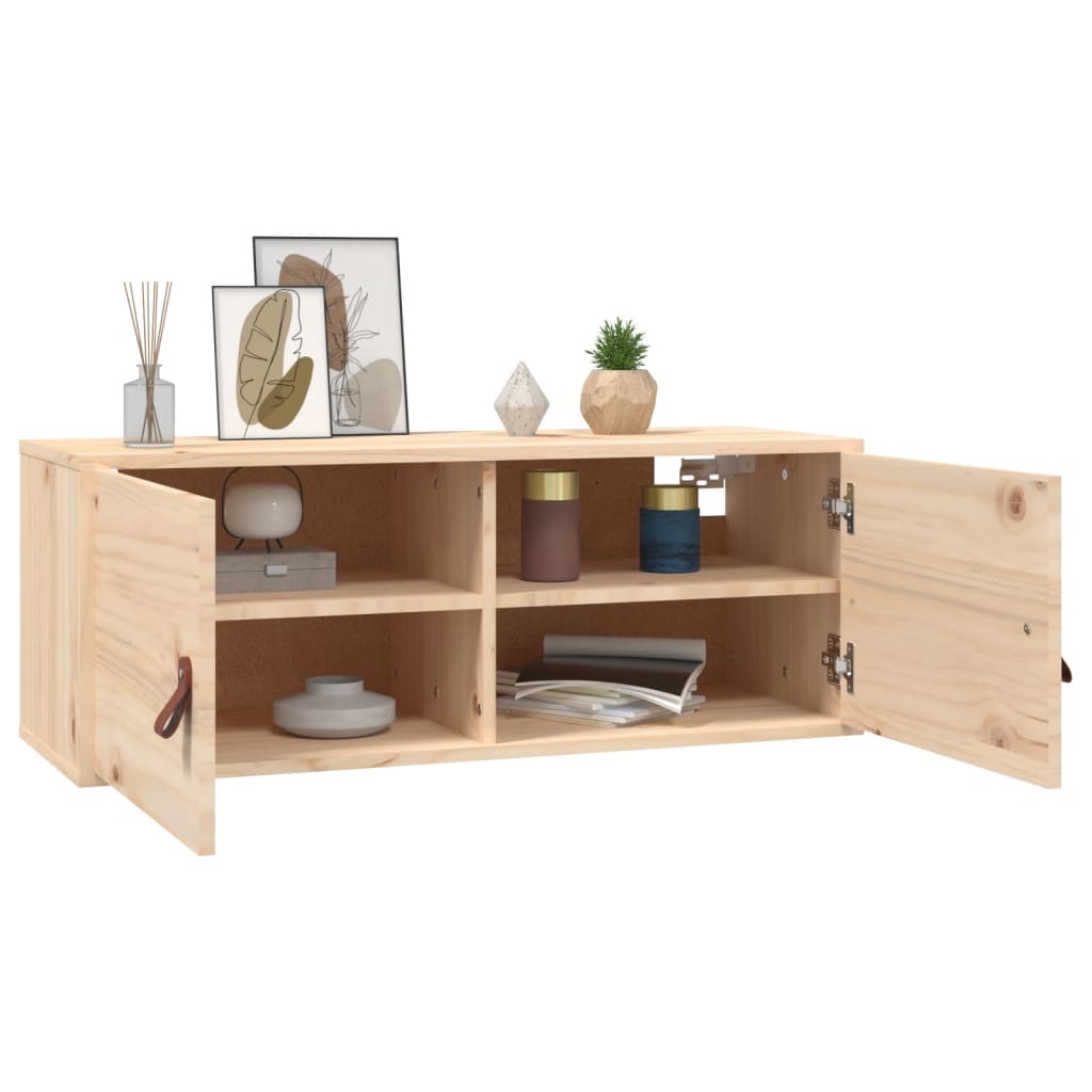 Nástěnná Skříňka 80 X 30 X 30 Cm Masivní Borové Dřevo