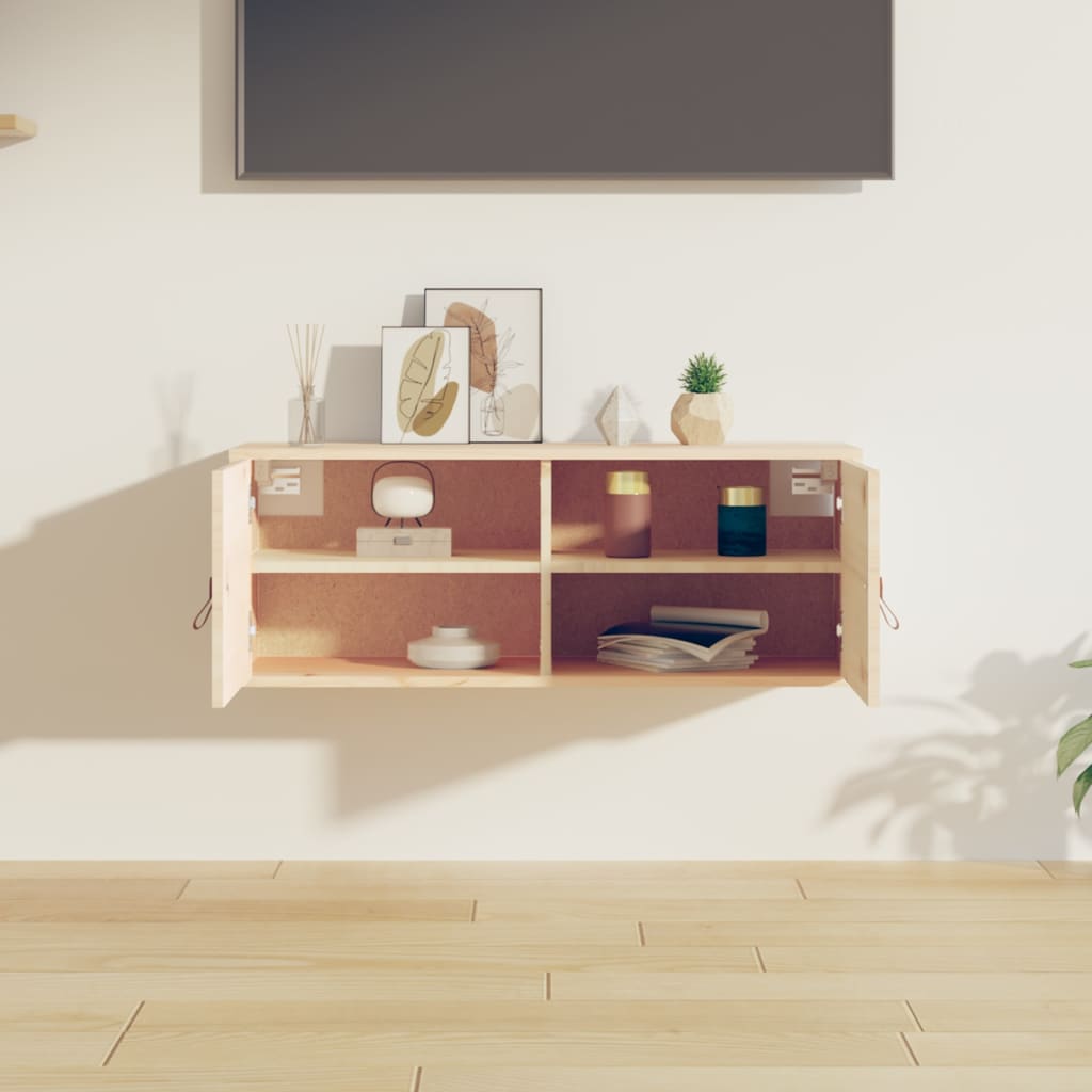 Nástěnná Skříňka 80 X 30 X 30 Cm Masivní Borové Dřevo