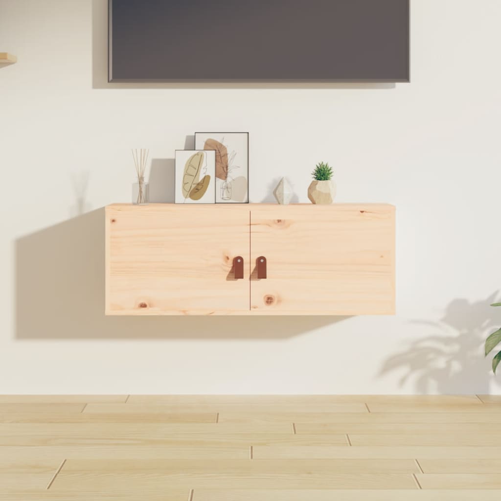 Nástěnná Skříňka 80 X 30 X 30 Cm Masivní Borové Dřevo