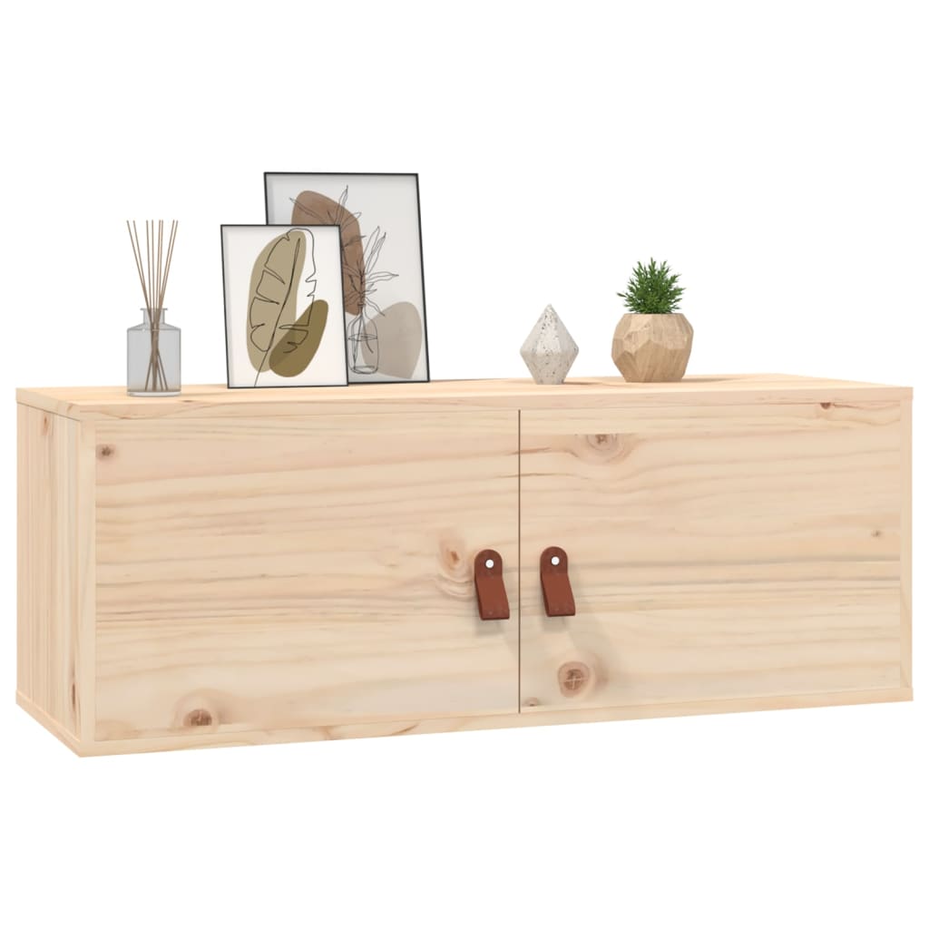 Nástěnné Skříňky 2 Ks 80 X 30 X 30 Cm Masivní Borové Dřevo