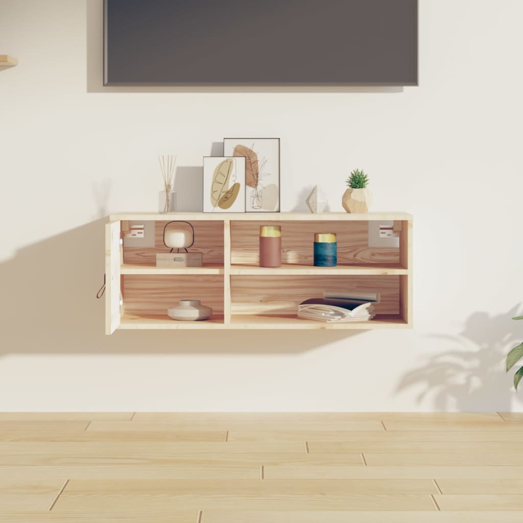 Nástěnná Skříňka 80 X 30 X 30 Cm Masivní Borové Dřevo