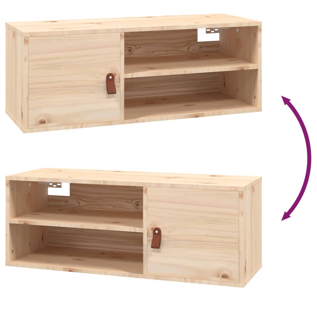 Nástěnné Skříňky 2 Ks 80 X 30 X 30 Cm Masivní Borové Dřevo
