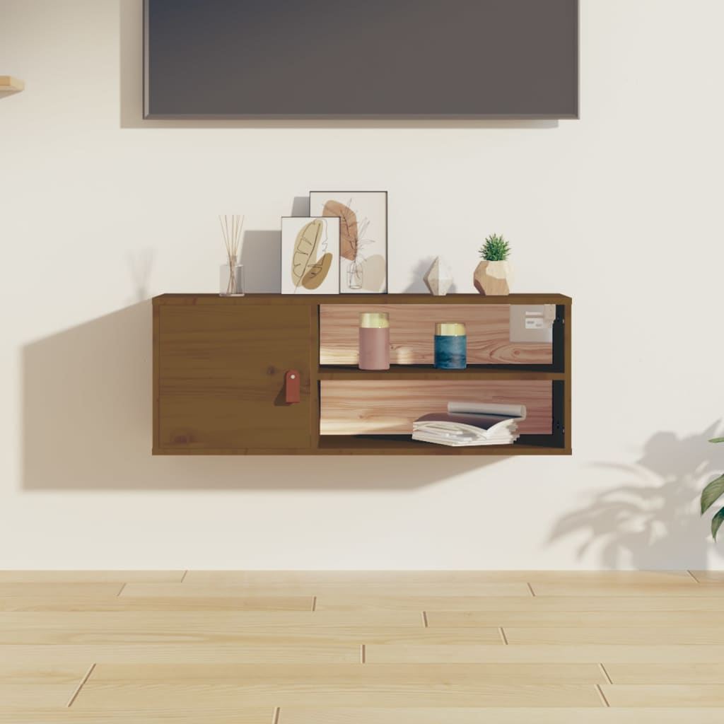 Nástěnná Skříňka 80 X 30 X 30 Cm Masivní Borové Dřevo