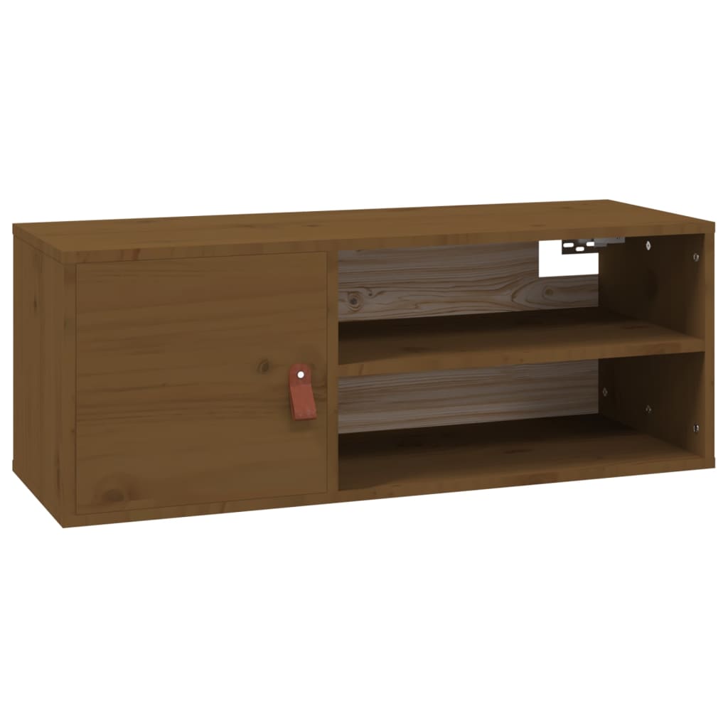 Nástěnné Skříňky 2 Ks Medově Hnědé 80X30X30 Cm Masivní Borovice