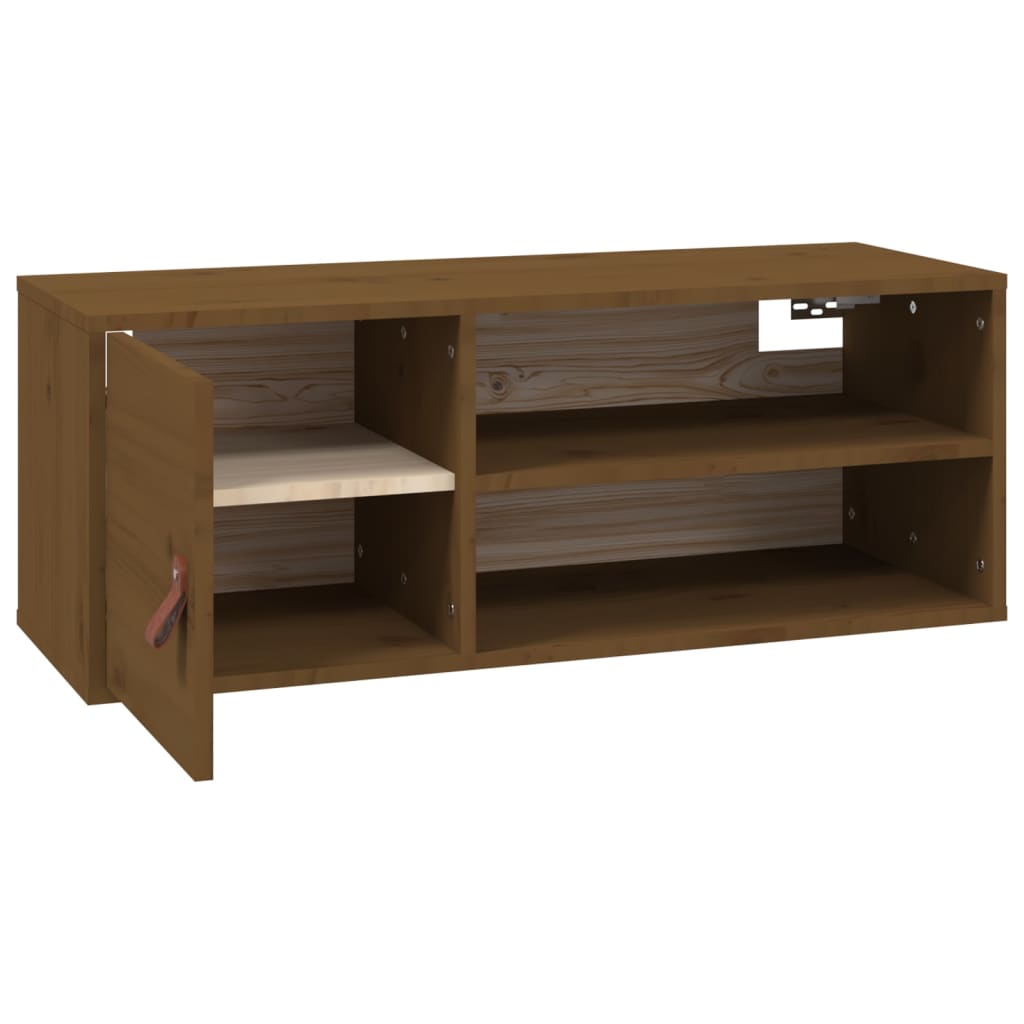 Nástěnné Skříňky 2 Ks Medově Hnědé 80X30X30 Cm Masivní Borovice