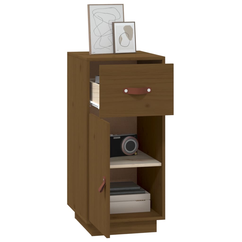 Příborník Medově Hnědý 34 X 40 X 75 Cm Masivní Borové Dřevo