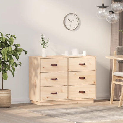 Příborník Šedý 100 X 40 X 75 Cm Masivní Borové Dřevo