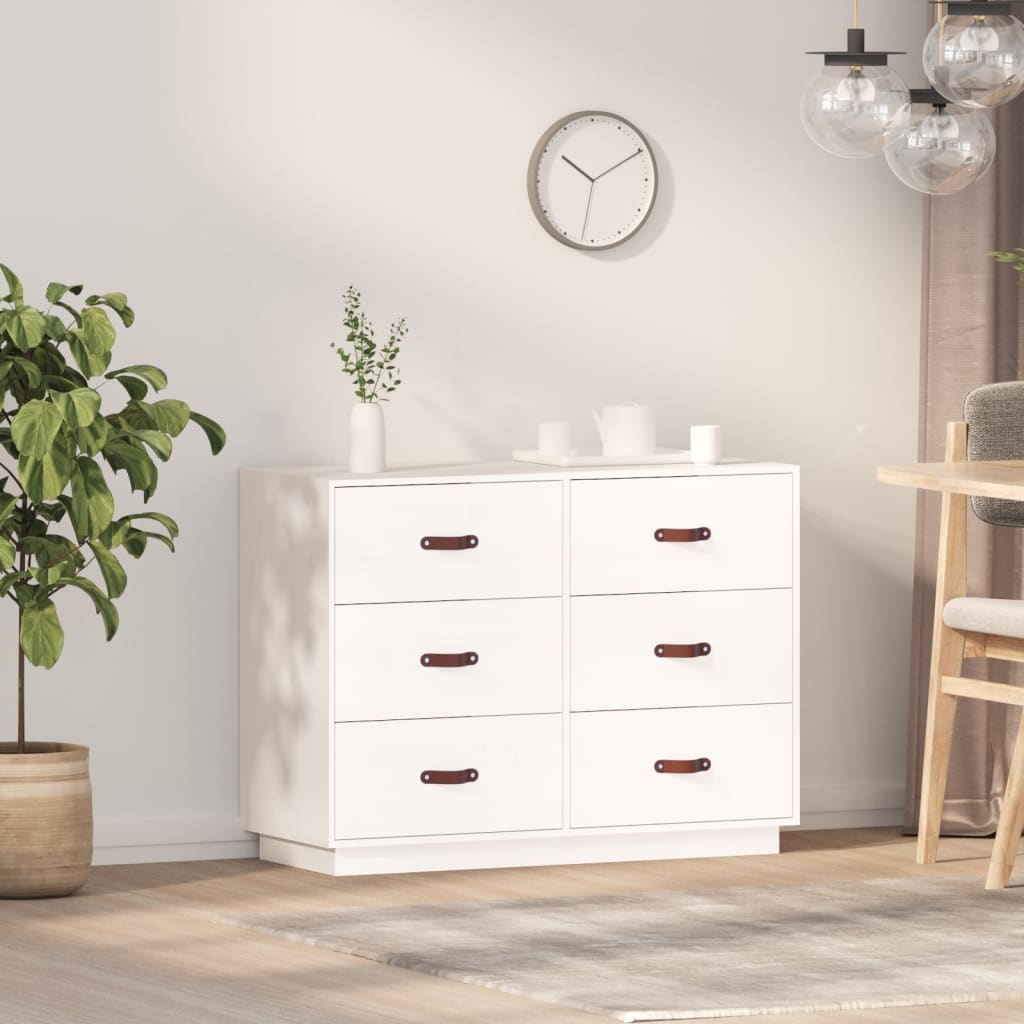 Příborník Šedý 100 X 40 X 75 Cm Masivní Borové Dřevo