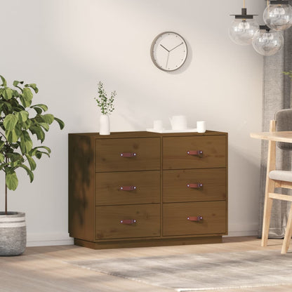 Příborník Šedý 100 X 40 X 75 Cm Masivní Borové Dřevo