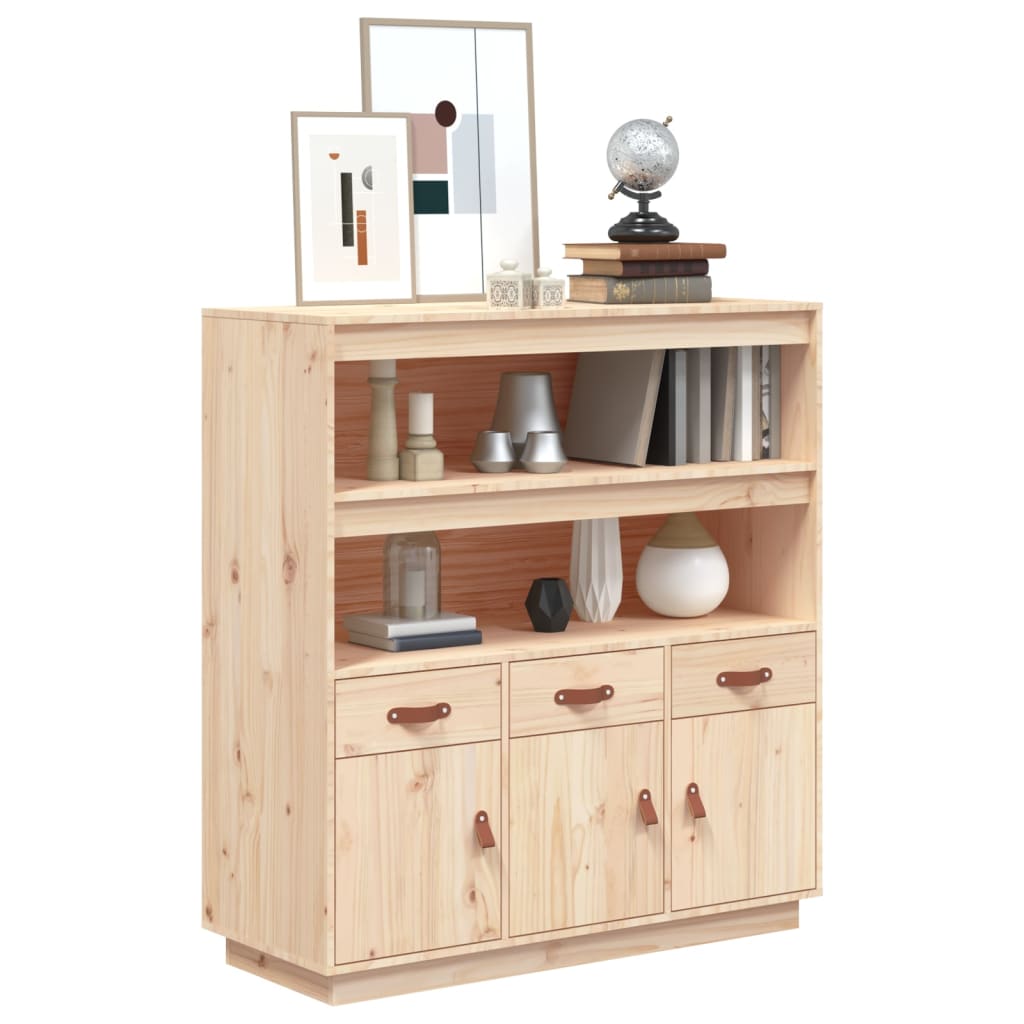 Skříň Highboard 100X40X108,5 Cm Masivní Borové Dřevo