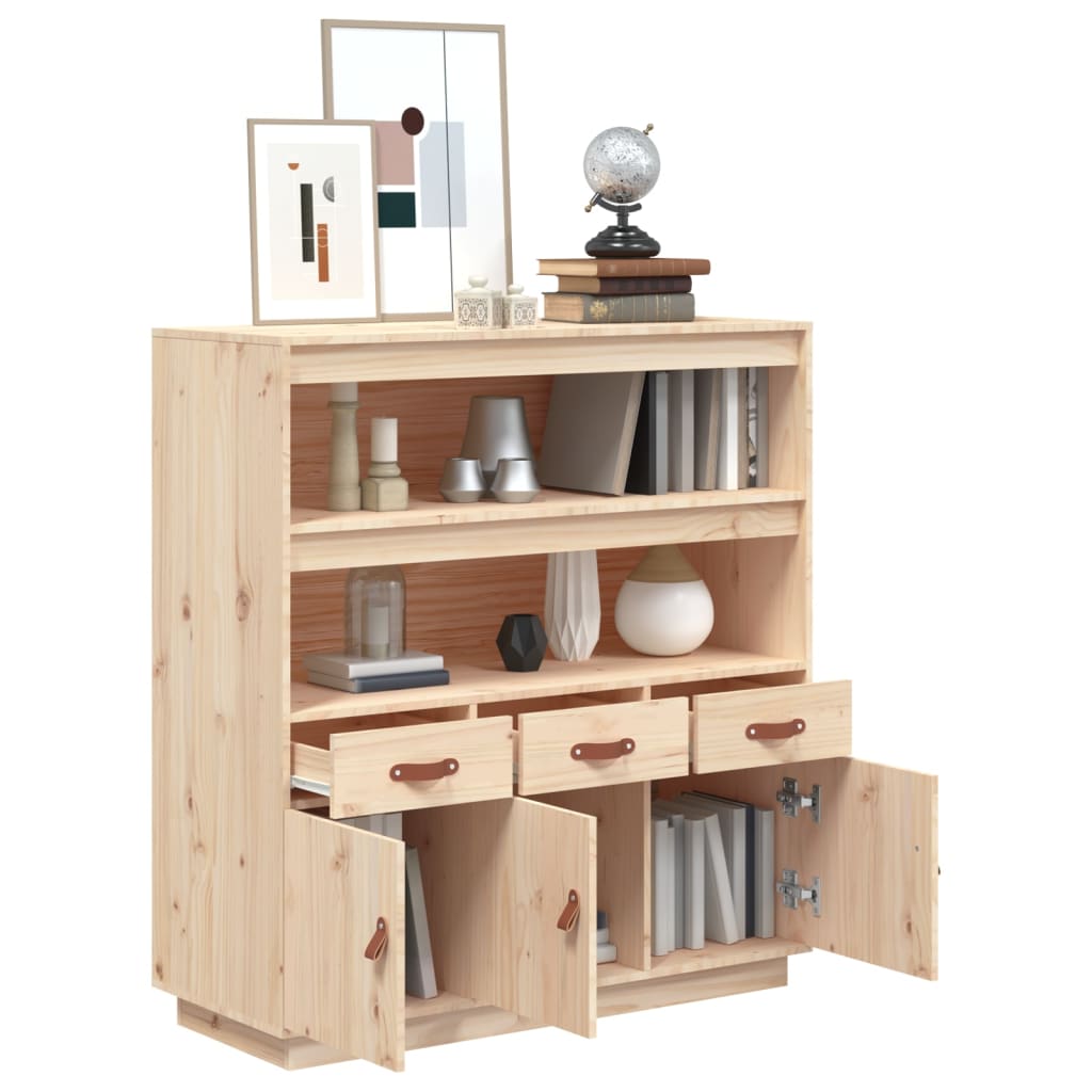 Skříň Highboard 100X40X108,5 Cm Masivní Borové Dřevo